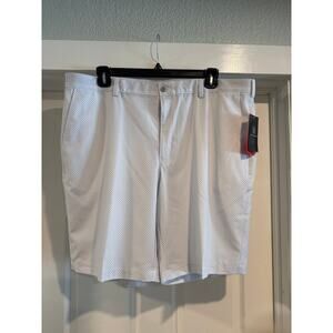 PGA Tour Active Waistband Stretch White Gray Golf Shorts Size 42